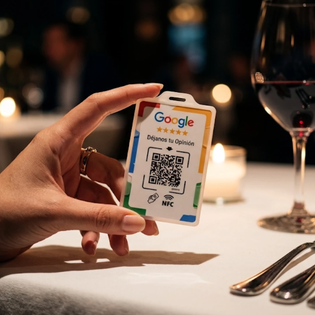 Cliente usando tarjeta NFC